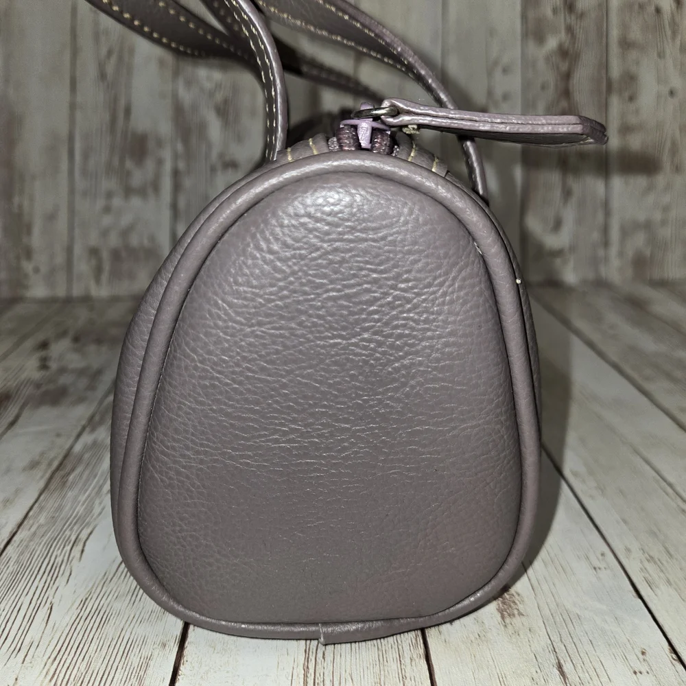 Nine West Powder Lavender Mini Barrel Purse Double Strap w/ Mirror Small Handbag - Picture 5 of 13